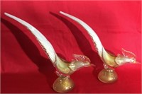 Murano Glass Pheasants