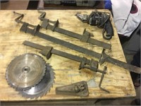 ASSORTED CLAMPS AND BLADES