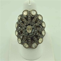 Sterling Silver diamond fashion ring