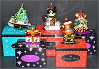 5 Christopher Radko Christmas Ornaments with Boxes