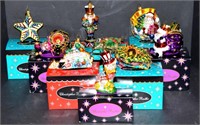 9 Christopher Radko Christmas Ornaments with Boxes