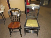 (Qty - 2) Antique Wooden Chairs