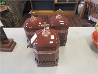 (Qty - 3) Canisters and Holders