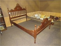 Full Size Walnut Wooden Bed Frame
