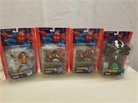 4 NOC Toy-Biz Spider-Man Action Figures