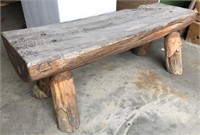 Handcrafted Montana Log Bench