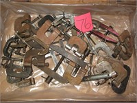 LARGE TRAY OF SMALLER CLAMPS