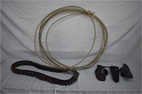A6- GUN HOLSTERS, AMMO BELT, AND LASSO