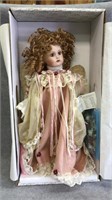 Franklin Heirloom Porcelain Doll Angelique
