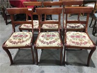 6 Campbellsville Cherry ladder back dining chairs