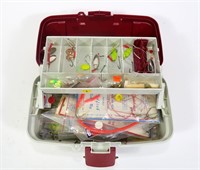 Plano tackle box with contents: spinners, spoons,