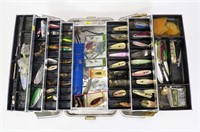 Herters 1000A tackle box with contents: spoons,