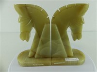 MEXICO ONYX 7.5" HORSE HEAD BOOKENDS