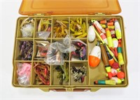 Plano Magnum tackle box with contents: worm jigs,