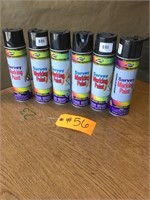 6 Cans Black marking Paint