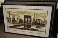 NEW YORK SIGNED ETCHING