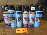 6 Cans Black Marking Paint