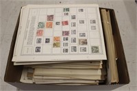 Worldwide Stamps on pages fills bankers box