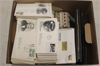 US Stamps 1500+ FDCs in Banker's Box 1940s-90s