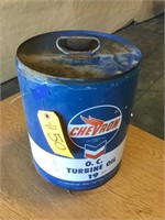 Vintage Chevron 5 Gal metal oil can