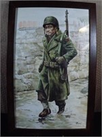 WWII GI Water Color Painting