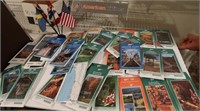 Lot of Road Maps, Various Small Flags