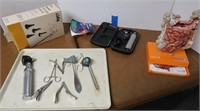 Tray of Doctor's Medical Supplies & Tools