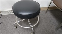 Adjustable Padded Office Stool w/Wheels