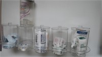 6 Plastic Jars Unit w/Medical Supplies-Bandaids