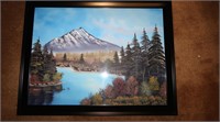 Framed Canvas Painting signed by Stillwagon