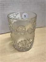 Pressed Glass Tumbler Early Nugget Pattern Circa