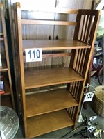 Wooden Collapsible Shelf with (4) Shelves 50” T x