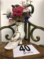 Porcelain Hand Painted Boot