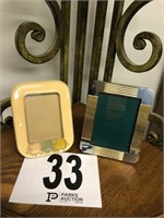 (2) Small Metal Picture Frames 2x3” & 2 ½ x 3 ½