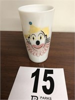 Milk Glass Clown Cup (Hand Painted)
