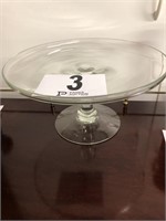Glass Cake Stand 12” Diameter