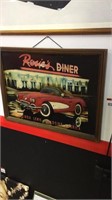 Framed Diner / Corvette 3D Picture 570mm x 420mm