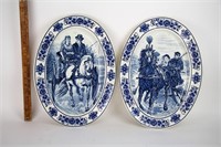 PAIR OF DELFT OVAL PLATTERS