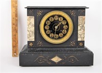 19TH C MARBLE MANTLE CLOCK
