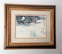 SET OF FOUR COUNTRY FRAMED PRINTS