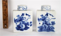 PAIR OF CHINESE BLUE AND WHITE GINGER JARS