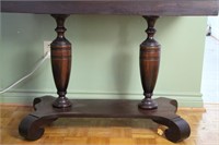 19TH C EMPIRE STYLE LIBRARY TABLE