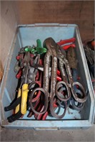 LARGE LOT OF TIN SNIPS AND CUTTERS