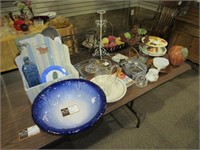 Assorted Glassware and Decorations
