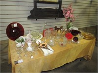 Assorted Glassware and Decorations