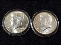 2 1964 Silver Half Dollar