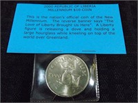 Republic of Liberia Millennium $10.00 Coin