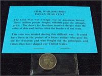 1862 Civil War Indian Head Penny