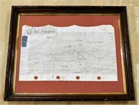 George III Period Indenture Contract on Vellum.