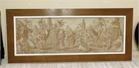 Oak Framed Religious Scene Tapestry.